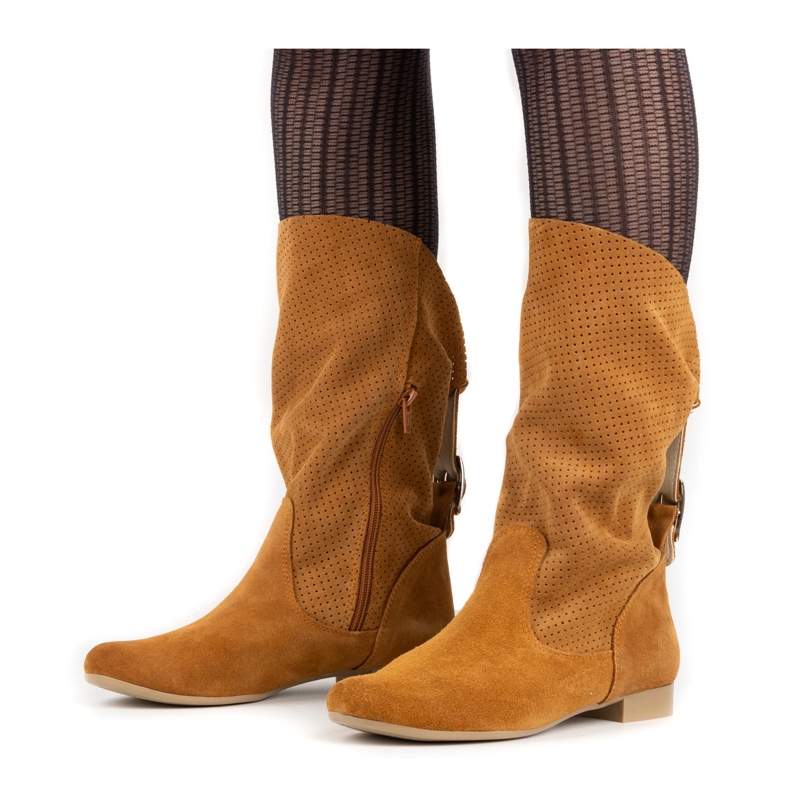 Olivier Harjakatkoiset Elenan punaiset saappaat oranssi 1