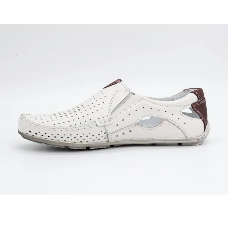 Olivier Miesten valkoiset nahkaiset mokasiinit 901 kesäkengät valkoinen 2