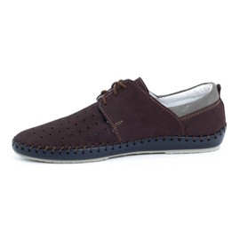 Olivier Miesten nahkaiset kesäkengät 744LMA burgundy monivärinen 1