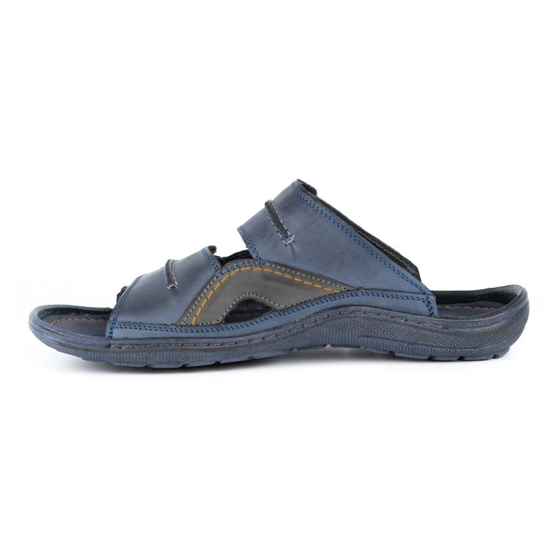 Olivier Miesten nahkaiset tossut 335GT laivastonsininen 1