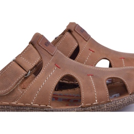 Kampol Miesten nahkaiset tossut 217 / 22KAM ruskea 1