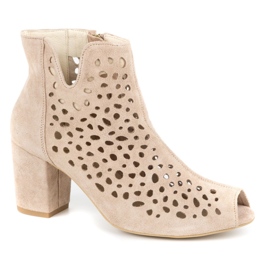 Exquisite Naisten harjakattoiset nahkasaappaat 1184 puuteri pinkki vaaleanpunainen 1