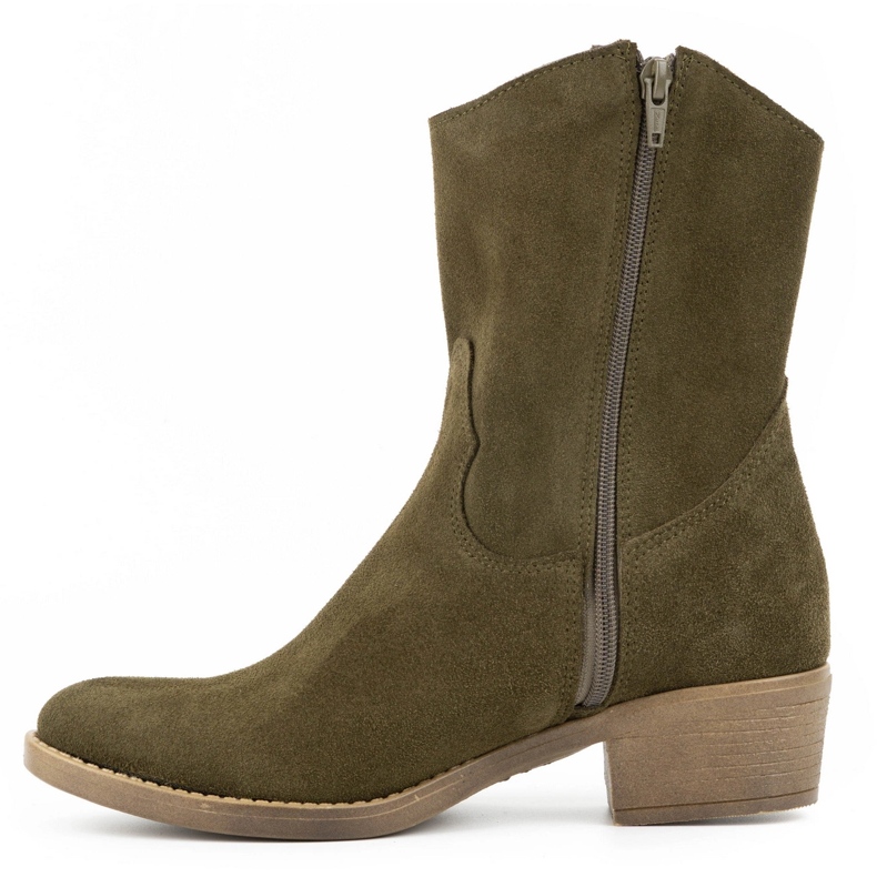 Olivier Naisten harjakattoiset korkokengät Angela vihreät saappaat 1