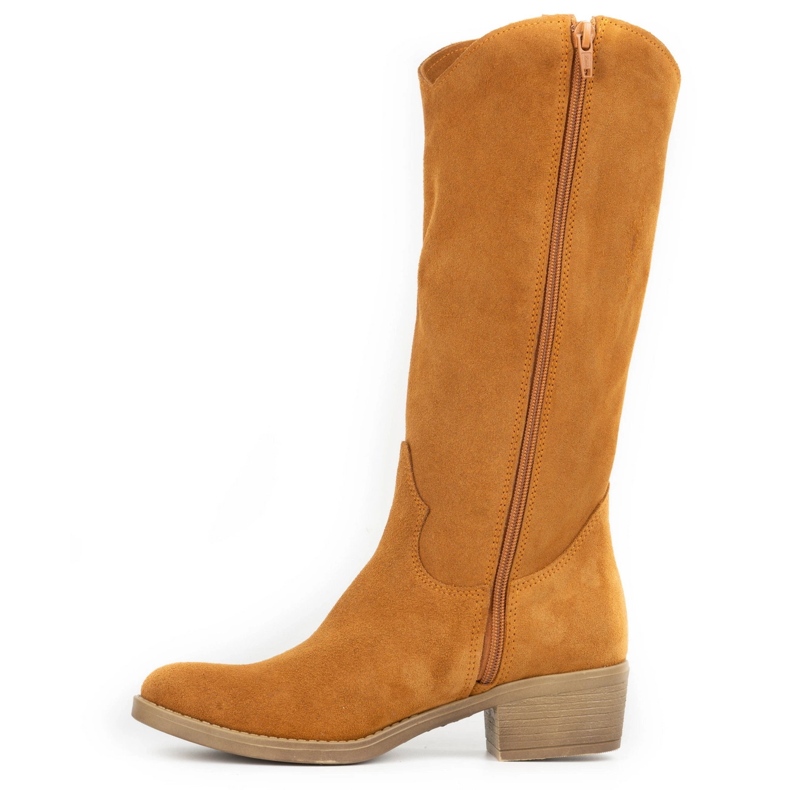 Olivier Julia punaiset nahkasaappaat naisille oranssi 1