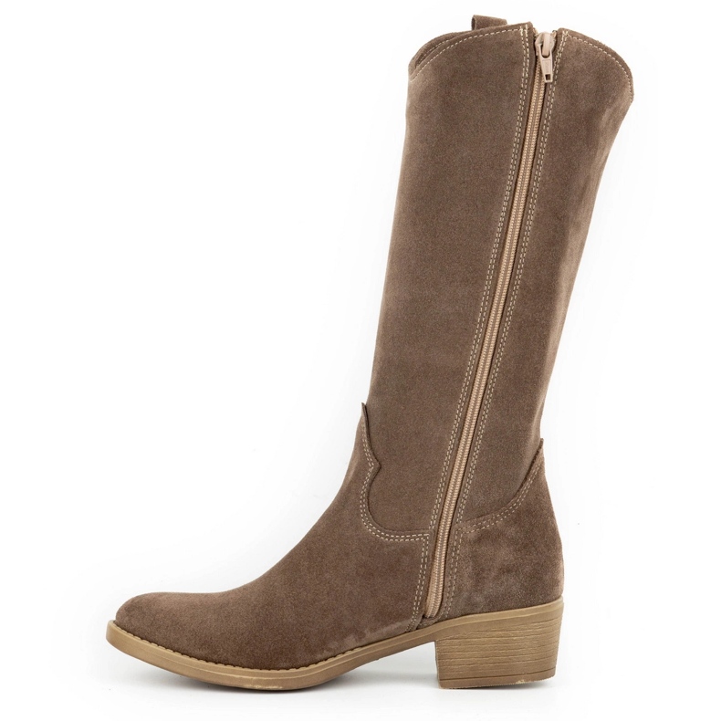 Olivier Naisten nahkasaappaat Julia ruskea 1