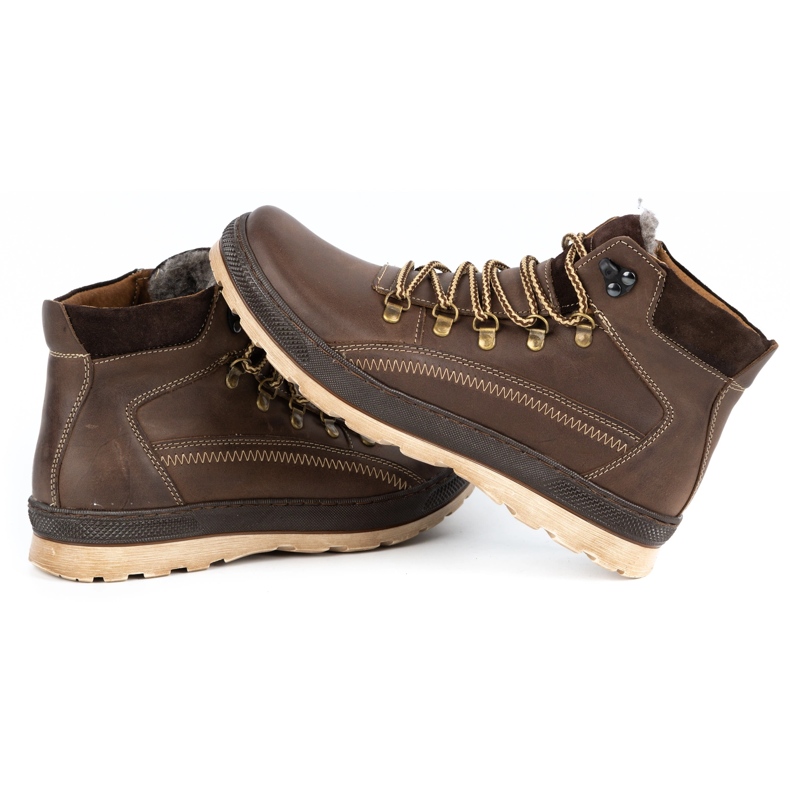 Olivier Miesten eristetyt nahkakengät 378MA ruskea 2