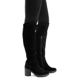 Olivier Mustat mokkanahkasaappaat, jotka lämmitettiin Margaret-postissa 2