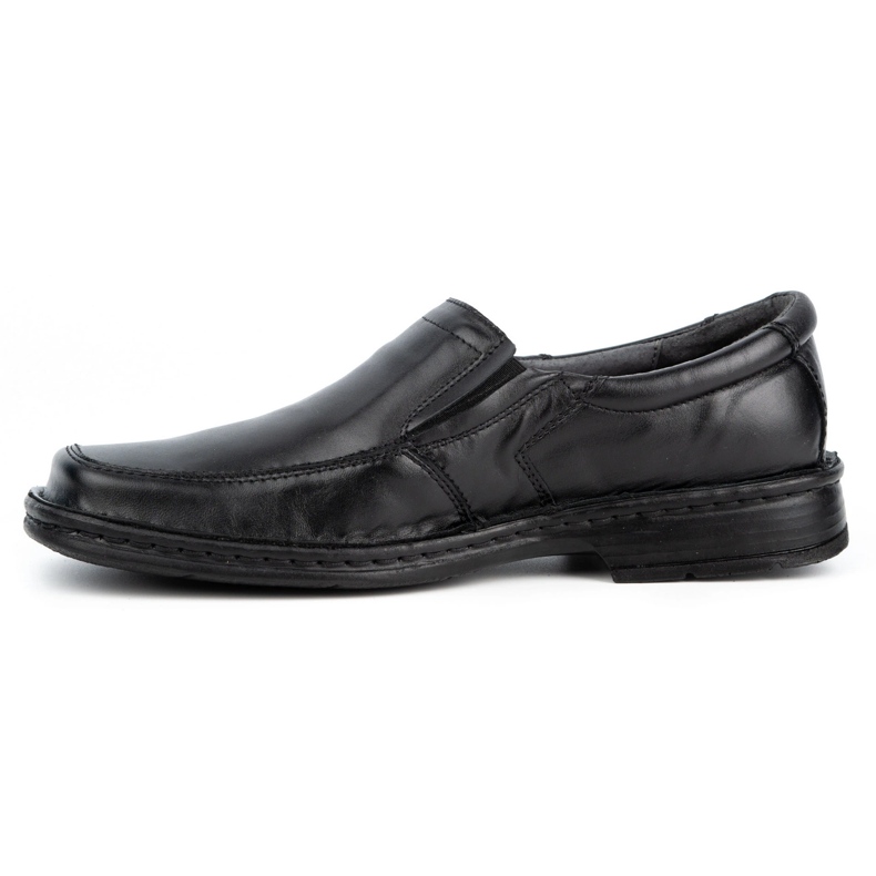 WASAK Miesten nahkaiset slip-on kengät 0114W musta 1