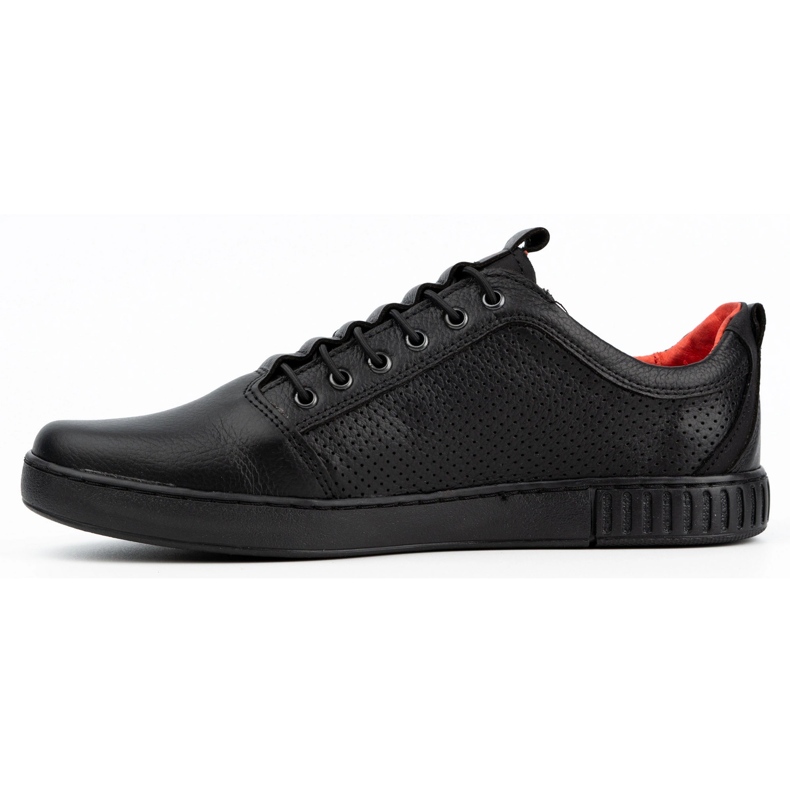 Polbut Miesten vapaa-ajan nahkakengät 2121P/2 mustat 1