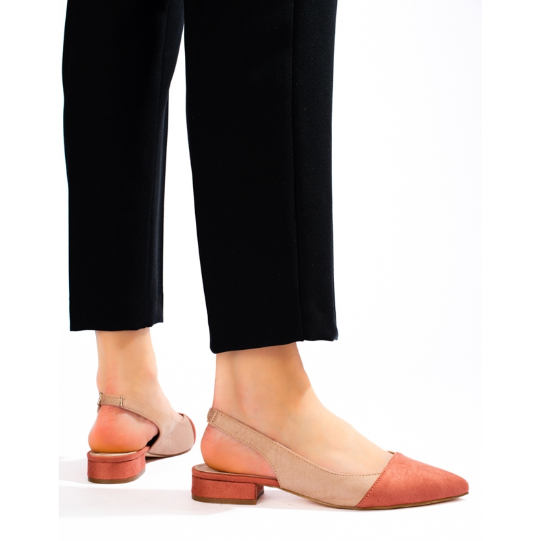 Naisten avoimet kantapääpumput Shelovet beige 1