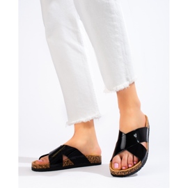 W. Potocki Naisten mustat korkkisandaalit Shelovet 1