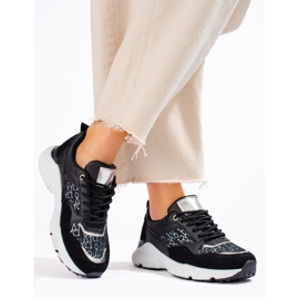 Mustat Shelovet naisten paksupohjaiset lenkkarit 2