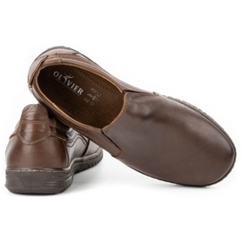 Olivier Miesten nahkaiset mokasiinikengät 727MP ruskea 3