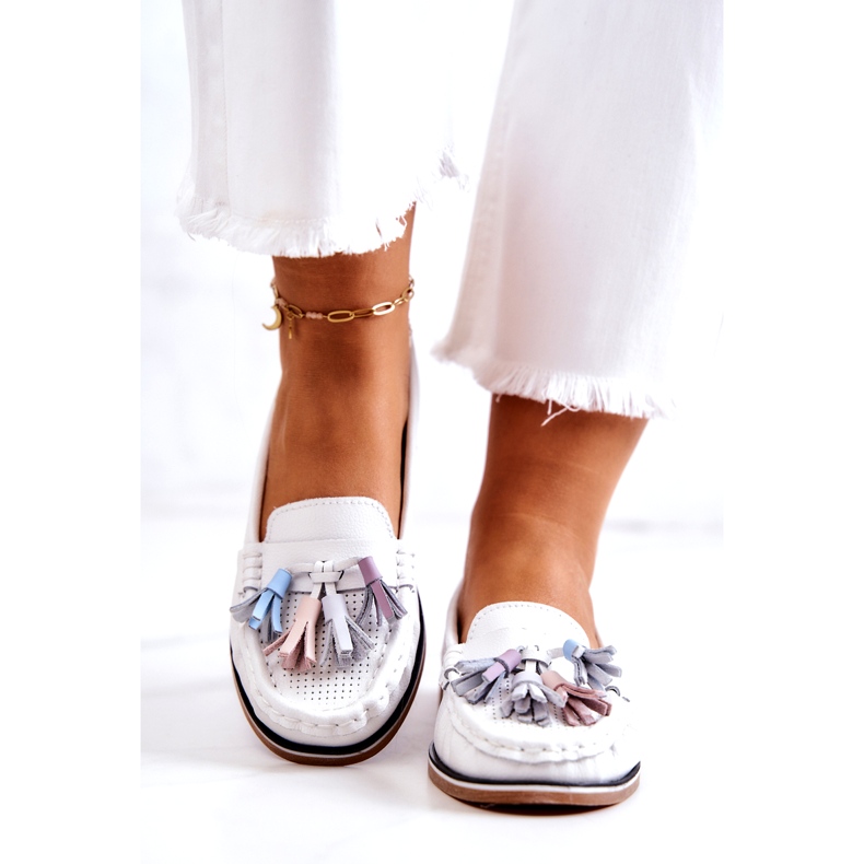 Evento Naisten nahkaiset hapsut Valkoinen Laressa 3