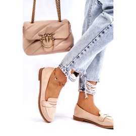 PS1 Mukavat mokkanahkaiset naisten loaferit beige Lucca 2