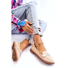 PS1 Mukavat mokkanahkaiset naisten loaferit beige Lucca 6