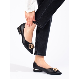 Naisten Vinceza mustat tasakantaiset pumput ruskea 1