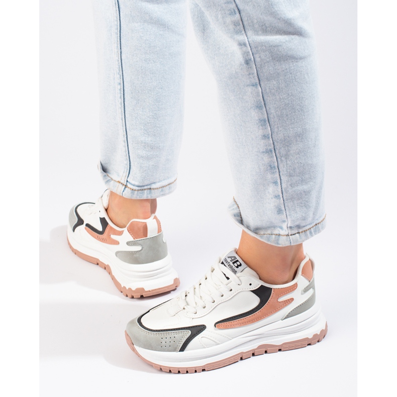 Naisten tennarit paksulla pohjalla Shelovet valkoinen 2