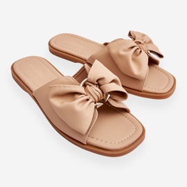 Naisten tossut, joissa rusetti beige Becky 1