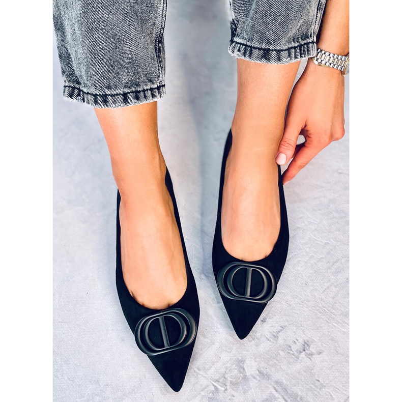 Arte Black ballerinat mantelivarpailla musta 1