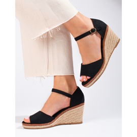 Shelovetin beige espadrille-kiila sandaalit 2