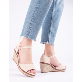 Shelovetin mustat mukavat kiila-sandaalit espadrilleilla 1