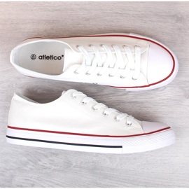 Miesten valkoiset Atletico lenkkarit matalat tennarit valkoinen 2