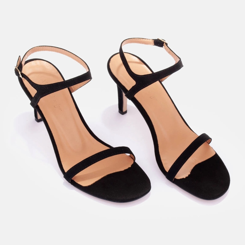 Marco Shoes Korkeakorkoiset sandaalit musta 1