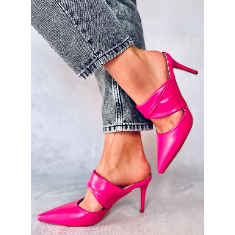 Charisse Fuchsia Stiletto Heeled Muulit vaaleanpunainen 2