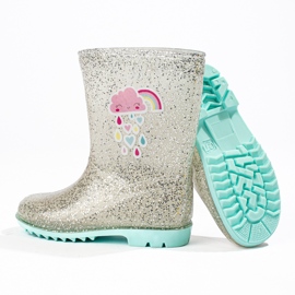 High Glitter Girls' Shelovet hopeiset kalossit hopea 2