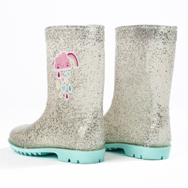 High Glitter Girls' Shelovet hopeiset kalossit hopea 1