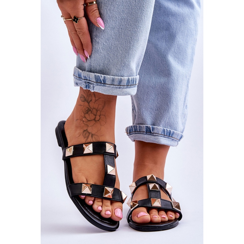 Naisten tossut isoilla napeilla, musta Mercure 1