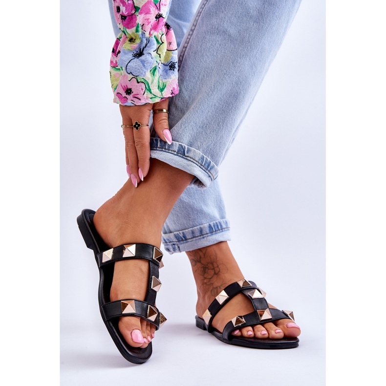 Naisten tossut isoilla napeilla, musta Mercure 2