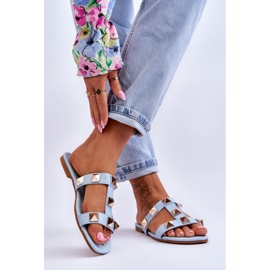 Mercure Siniset naisten tossut isoilla napeilla sininen 2