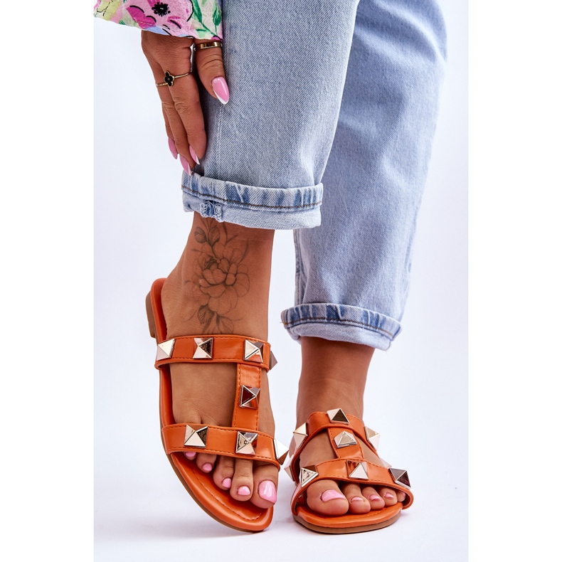 Oranssit Mercure naisten tossut isoilla napeilla 1