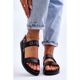 Naisten litteät sandaalit Big Star LL274938 musta 1