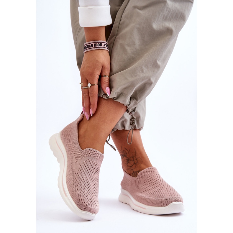 Naisten Adiora Pink Slip-On -tekstiililenkkarit vaaleanpunainen 2