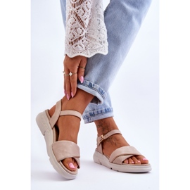 Naisten Comfort Shoe Wedge sandaalit Nude Ingrid beige 2