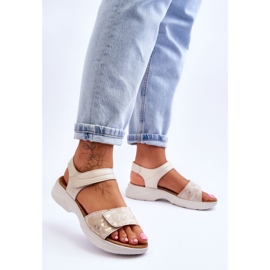 PE1 Naisten tarrakiinnityskenkäsandaalit beige-kultainen Grace 2