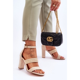 Suede sandaalit punotuilla koroilla Beige Roselia 2