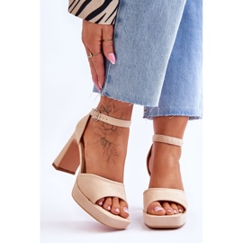 Suede Classic Platform Sandaalit Beige Classy 1