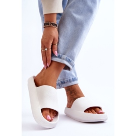 BM Muodikkaat kevyet varvastossut massiivisella pohjalla, valkoinen kapinallinen 2