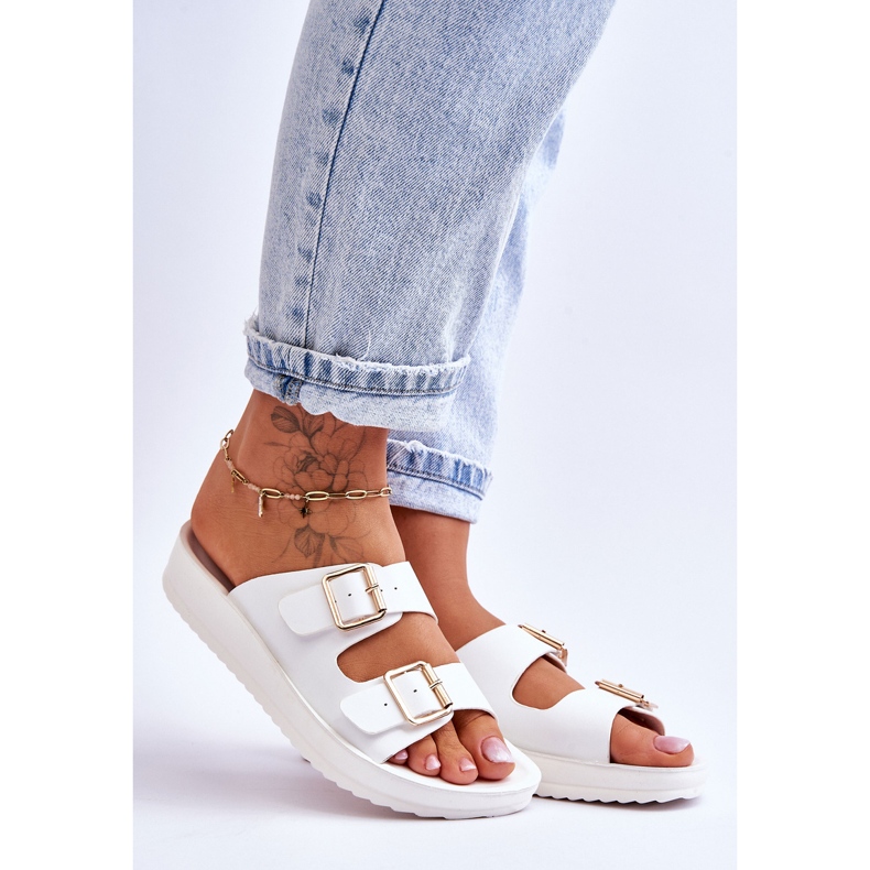 Naisten tohvelit raidoilla Valkoinen Clever 1