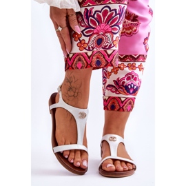 Litteät sandaalit koristeella S.Barski KV-5541-45 hopea 2