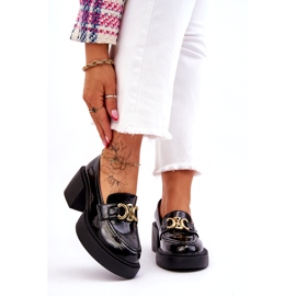 S.Barski Muodikkaat pumput massiivisilla korkokengillä musta Imani 2