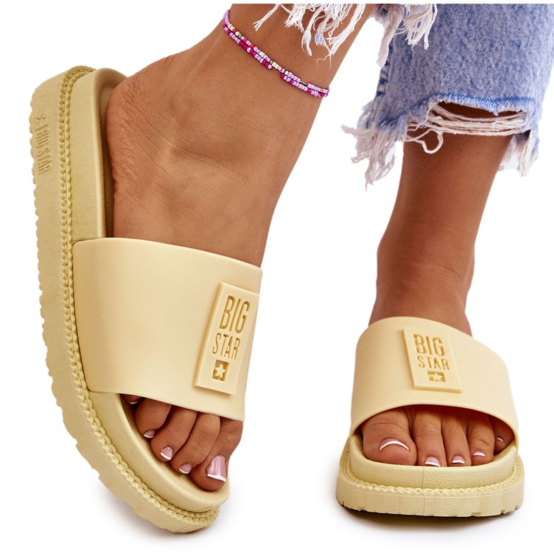 Naisten tossut Big Star JJ274A305 Keltainen 4