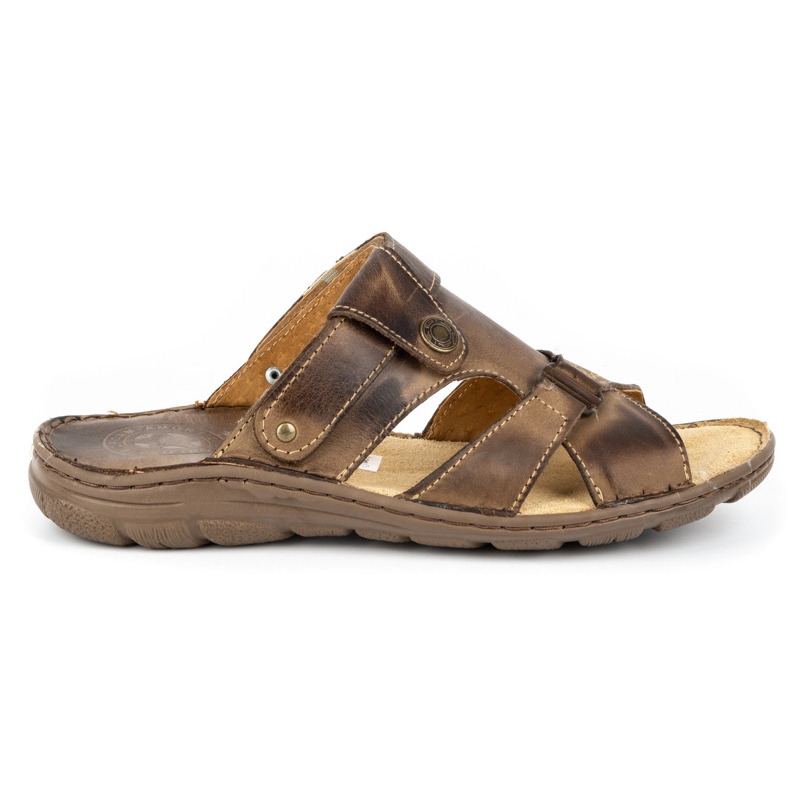 ŁUKPOL Miesten tossut 866 ruskeat 1