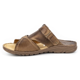 ŁUKPOL Miesten tossut 866 ruskeat 2