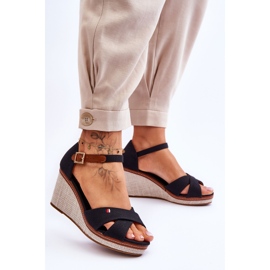 Naisten kiila sandaalit Musta Veenus 2