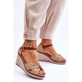 Naisten wedge sandaalit beige Daphne 2